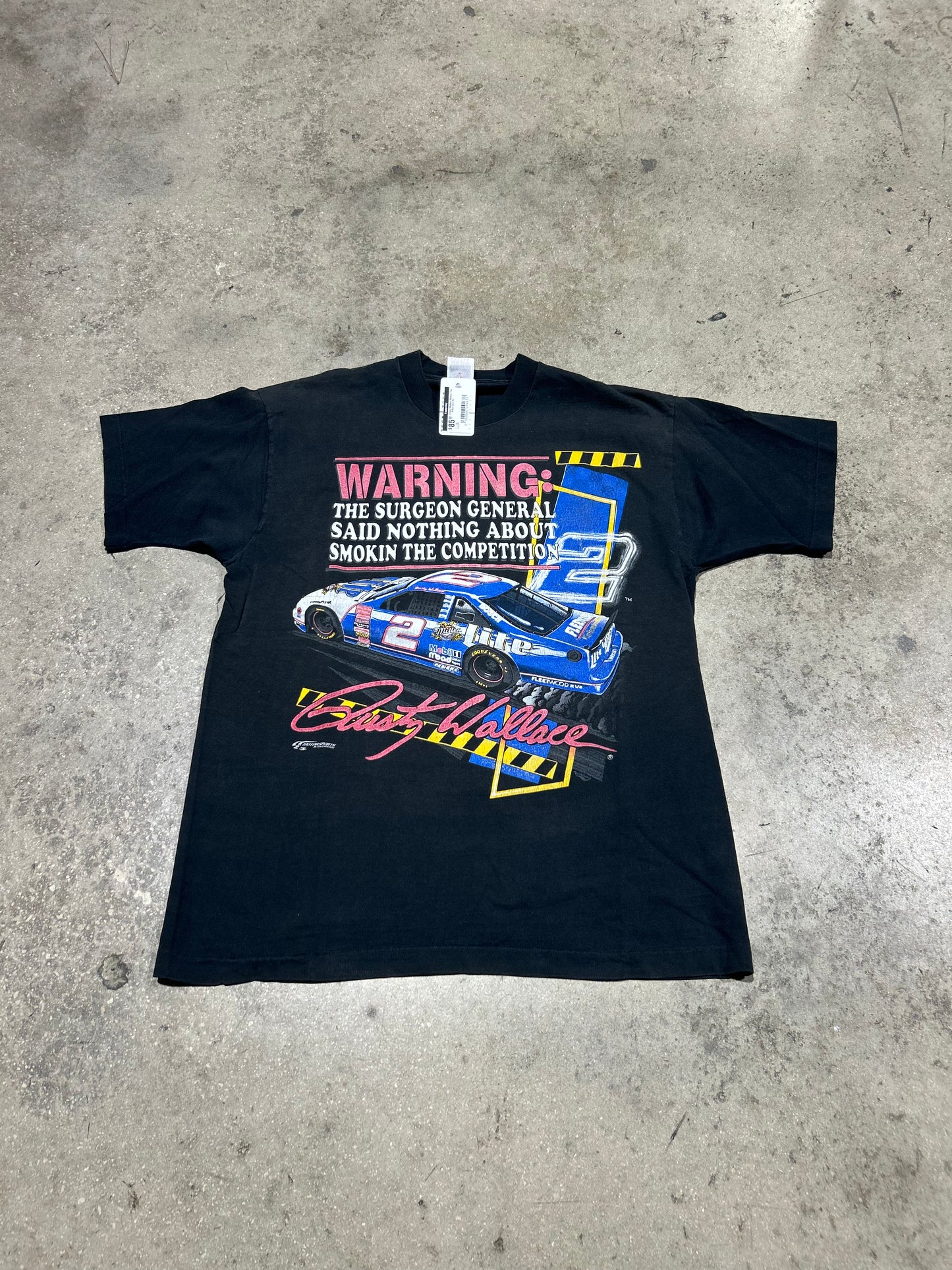 Dusty Wallace Nascar Tee - Black Size XL