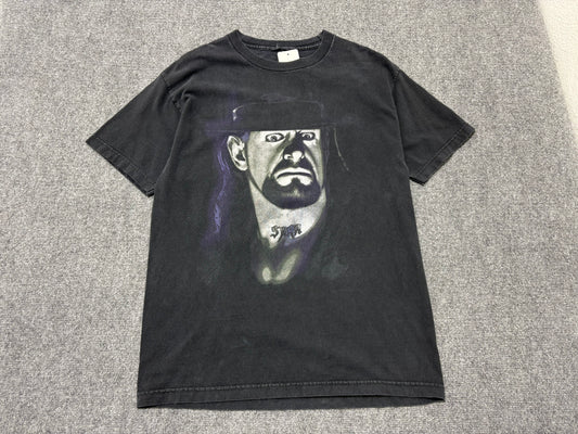 2005 WWE Undertaker Mug Face Tee - Black Size Large