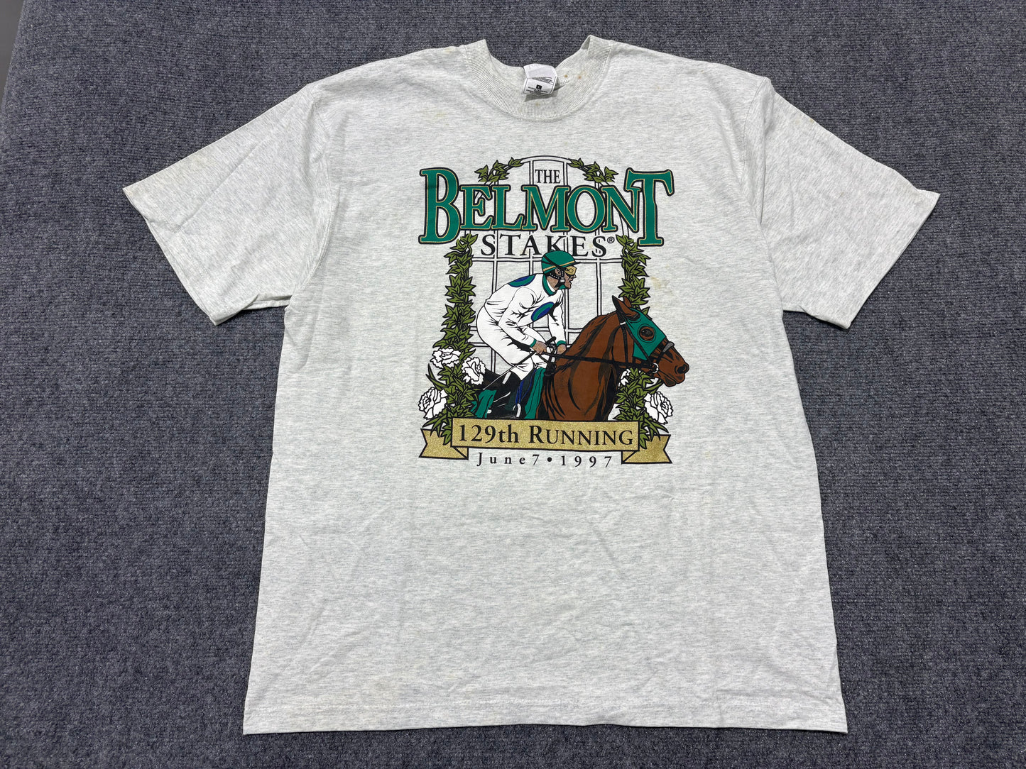 The Belmont Stakes Tee - Grey Size Large