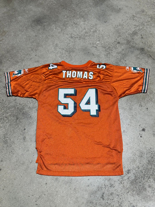 Miami Dolphins Zach Thomas Football Jersey - Orange Size Youth Large
