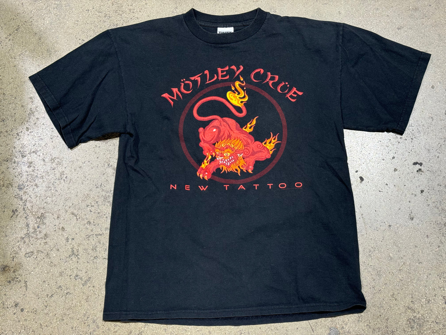 2000 Motley Crue New Tattoo Tee - Black Size XL