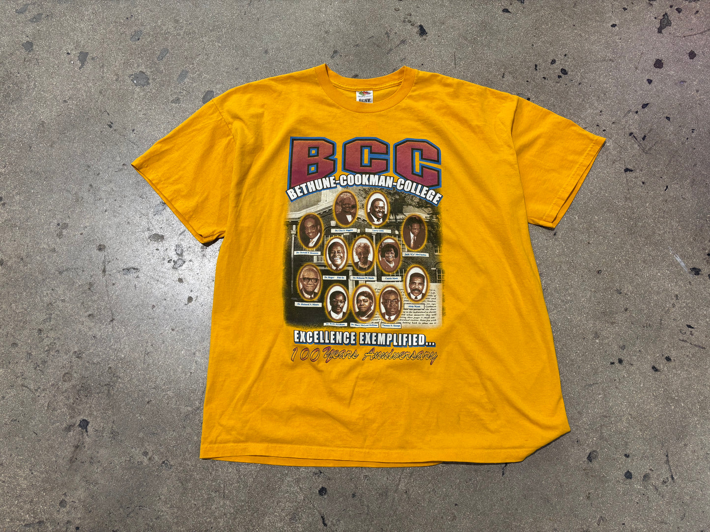 Bethune Cookman College Excellence Tee - Yellow Size XXL