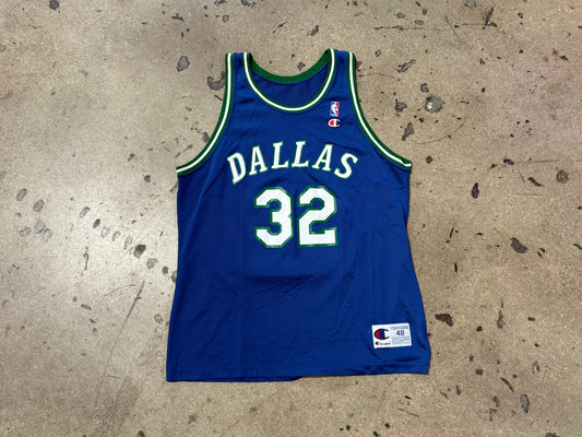 Champion Dallas Mavericks #32 Mashburn Jersey - Blue Size 48/ XL