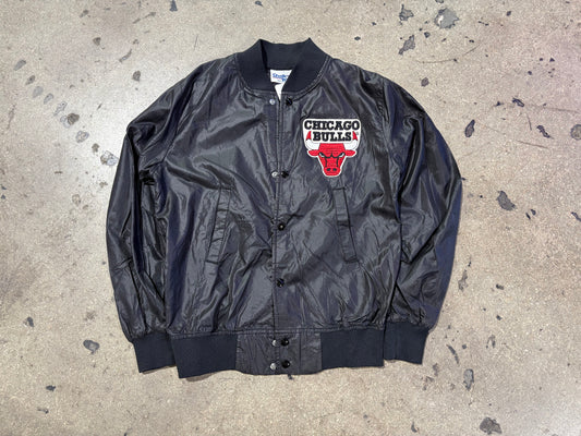 Chalkline Chicago Bulls Nylon Varsity Jacket - Black Size Small