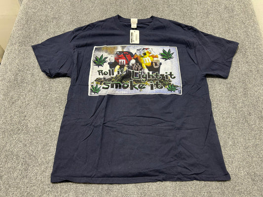 M&M Roll It Light It Smoke It Tee - Black Size XXL