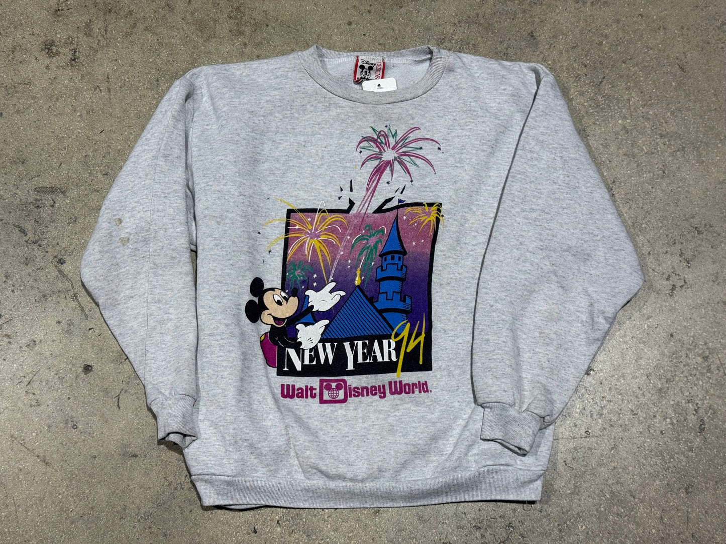 1994 Disney New Years Crewneck - Grey Size Medium