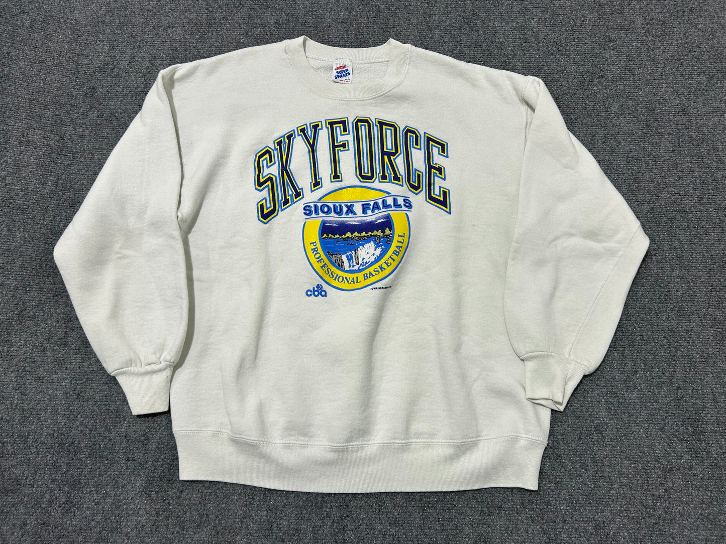 Sioux Fall Sky Force Crewneck Sweatshirt - White Size XL
