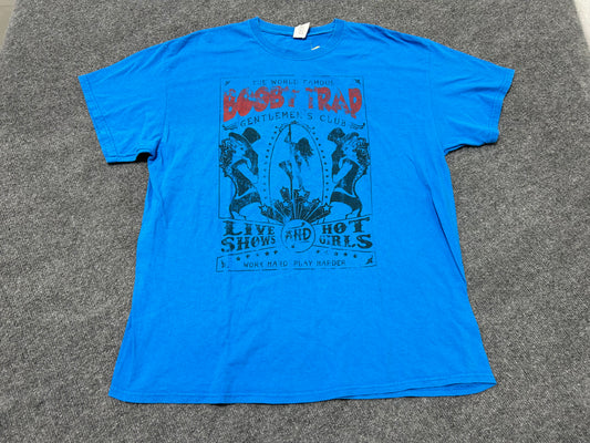 World Famous Booby Trap Tee - Blue size XL