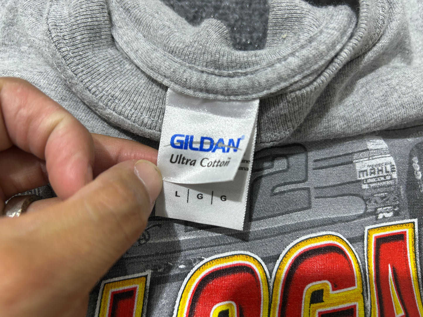 Cutoff Joey Logana #22 Nascar Tee - Gray Size Large