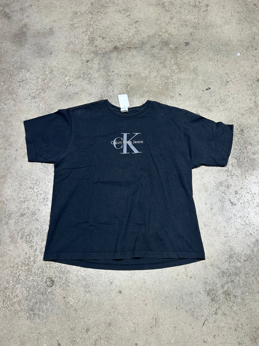 Calvin Klein Logo Tee - Black Size XL