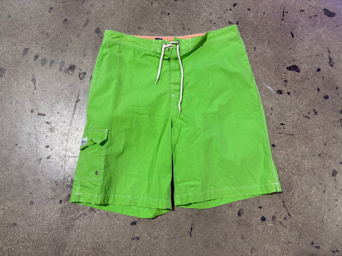 Polo Ralph Lauren Baggy Swim Shorts - Neon Green Size Large