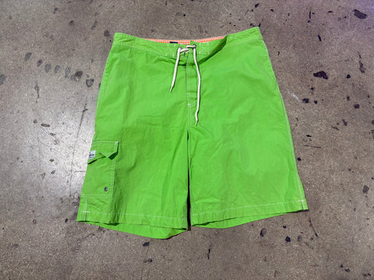 Polo Ralph Lauren Baggy Swim Shorts - Neon Green Size Large