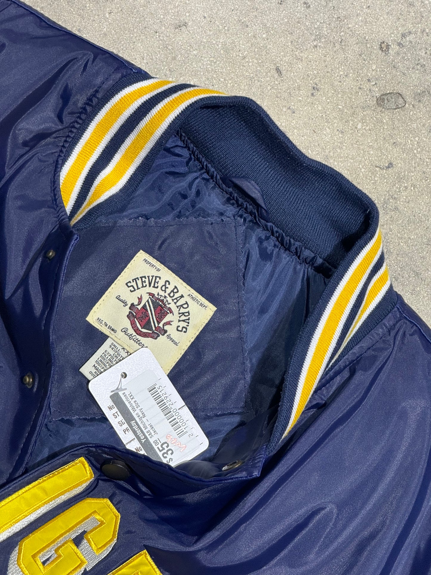 S&B Michigan Wolverines Jacket - Navy Size XXL