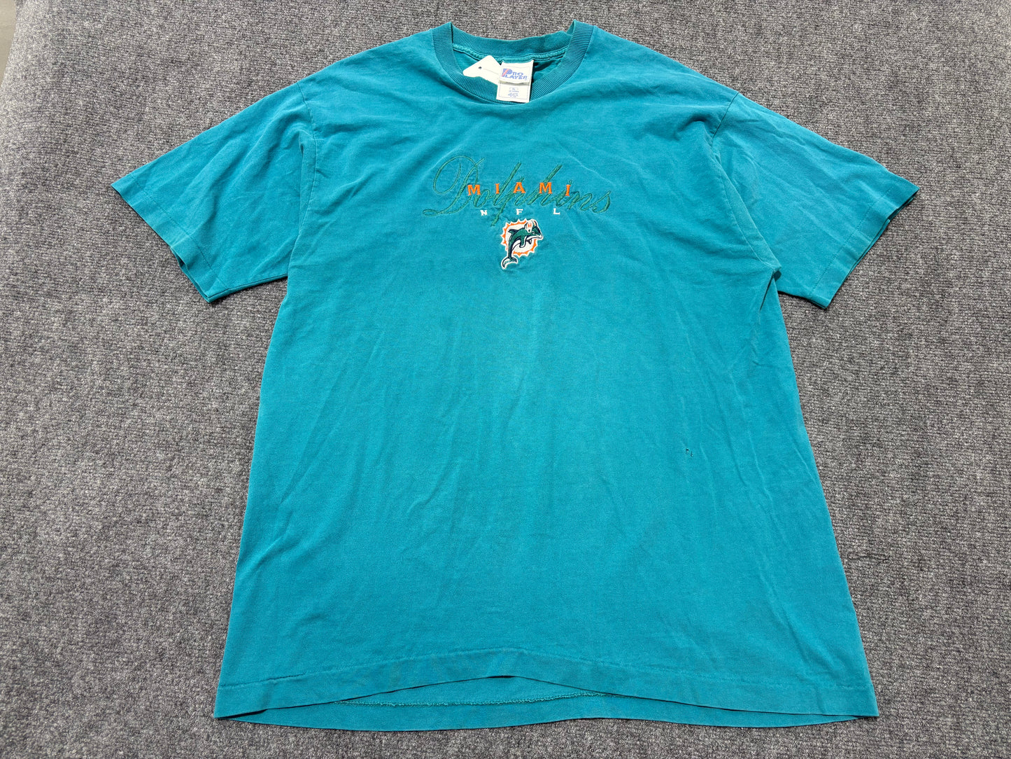 Miami Dolphins Embroidered Tee - Teal Size XL
