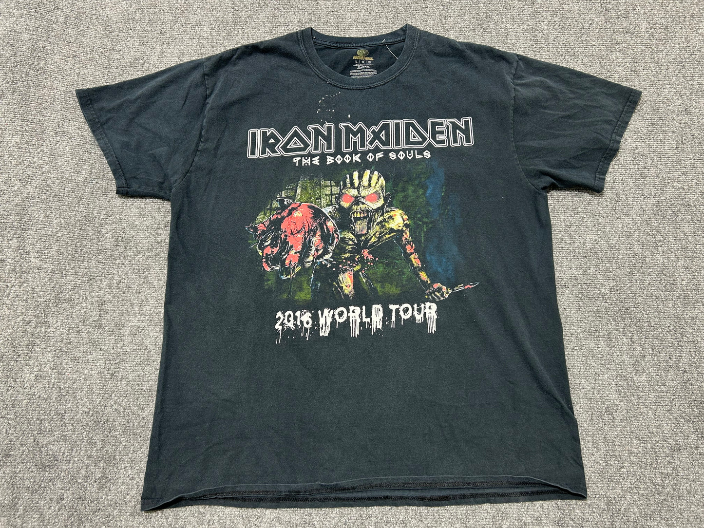 2016 Iron Maiden The Book Of Souls Tour Tee - Black Size XL