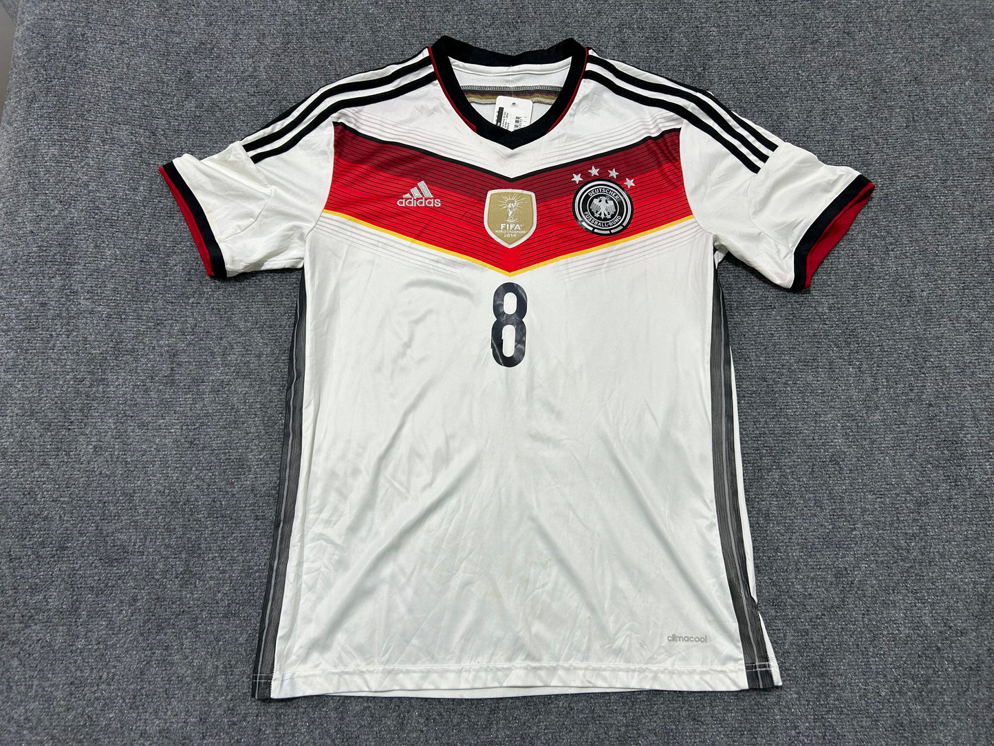 Adidas Germany #8 Ozil Soccer Jersey - White Size Medium