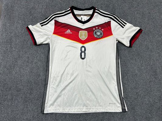 Adidas Germany #8 Ozil Soccer Jersey - White Size Medium