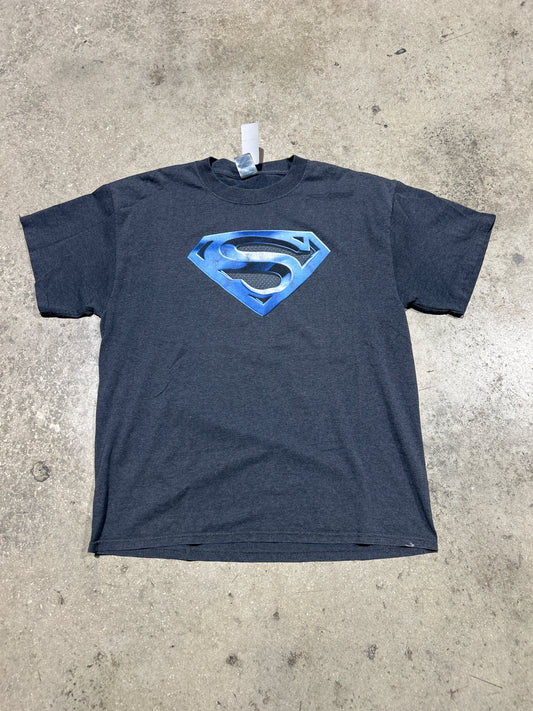 Six Flags Superman The Ride Tee - Grey Size Large