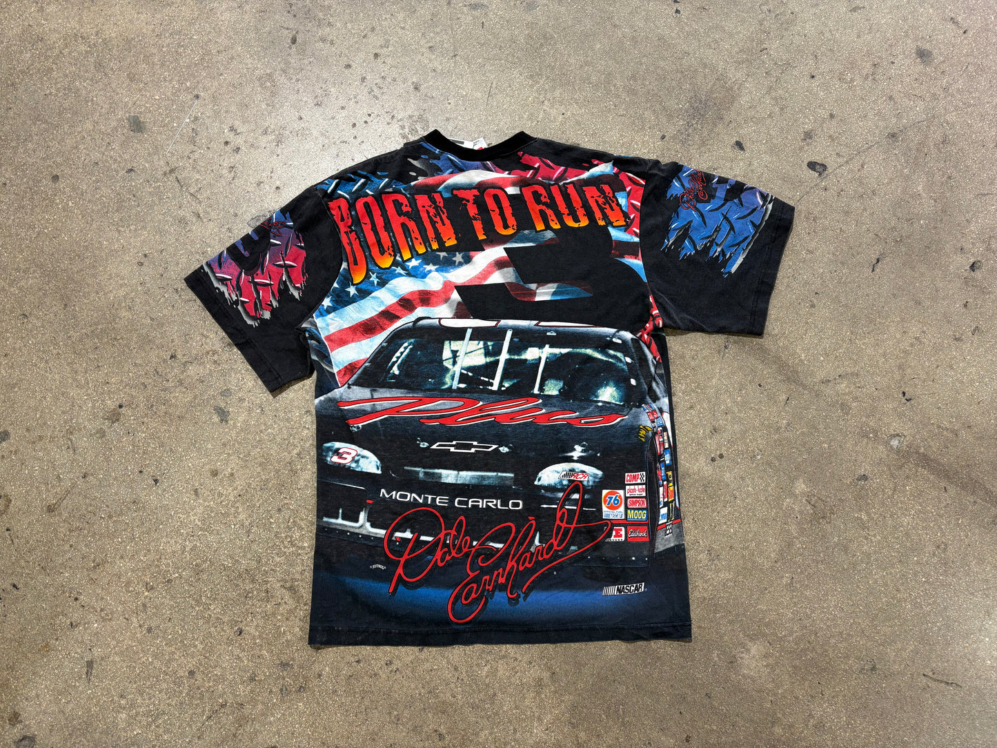 Nascar Dale Earnhardt The Man Tee AOP - Black Size L