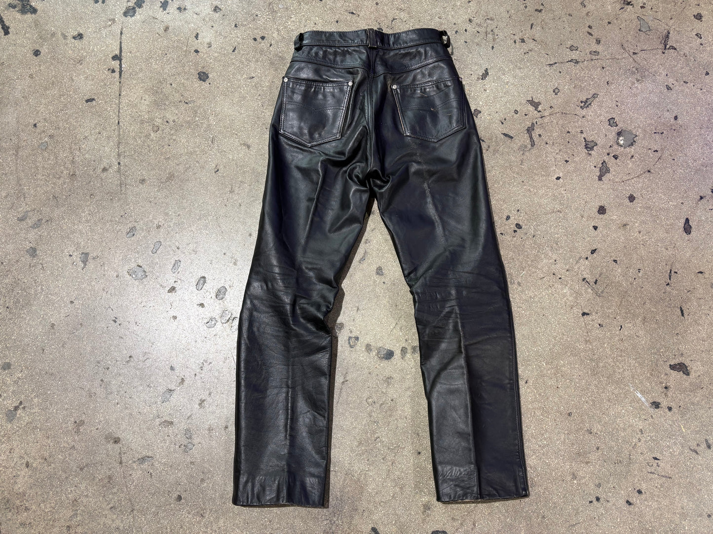 Schott Leather Pants - Black Size 30