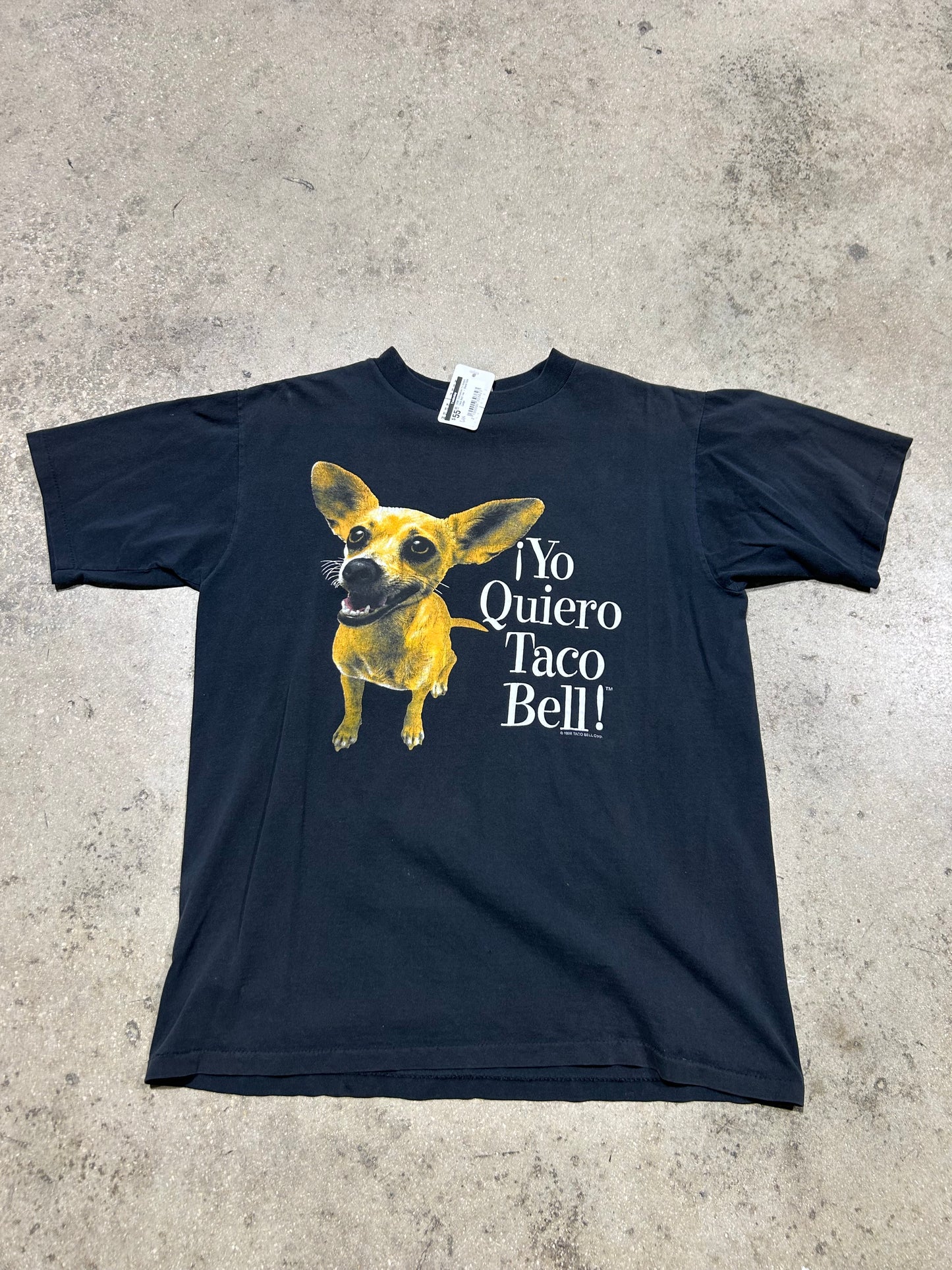 1998 Chihuahua Yo Quiero Taco Bell Tee - Black Size Large