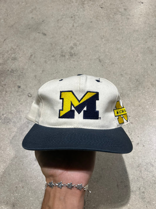 University Of Michigan Hat - Cream/Navy
