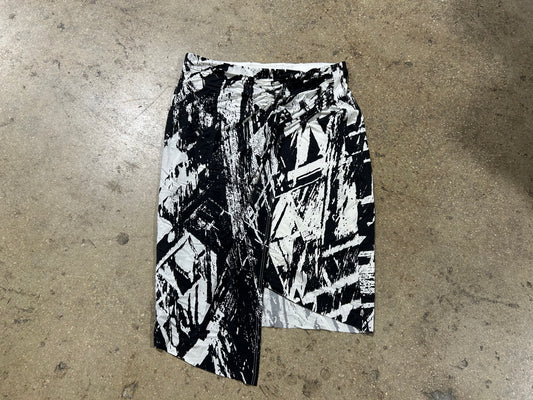 Helmut Lang Skirt - Black/White Size Small