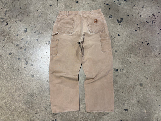 Carhartt Carpenter Work Pants - Khaki Size 35x32