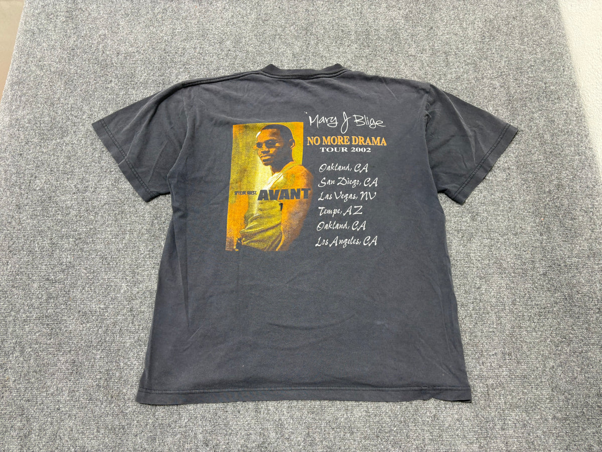 2002 Mary J Blige Tour Tee - Faded Black Size XL
