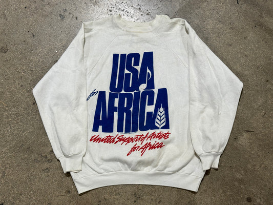 1985 USA For Africa Crewneck - White Size XL