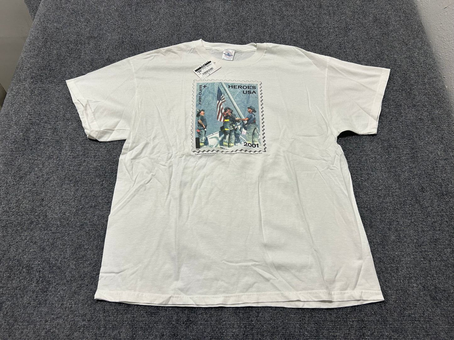 2002 First Class Hero's 9/11 Tee - White size XL