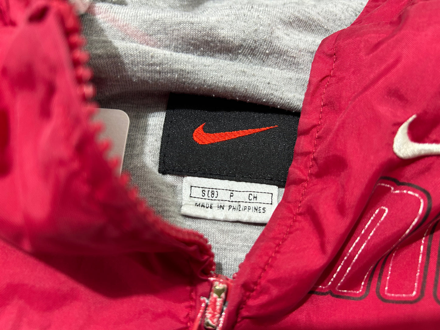 Nike Zip Up Hooded Windbreaker Jacket - Red Size Small