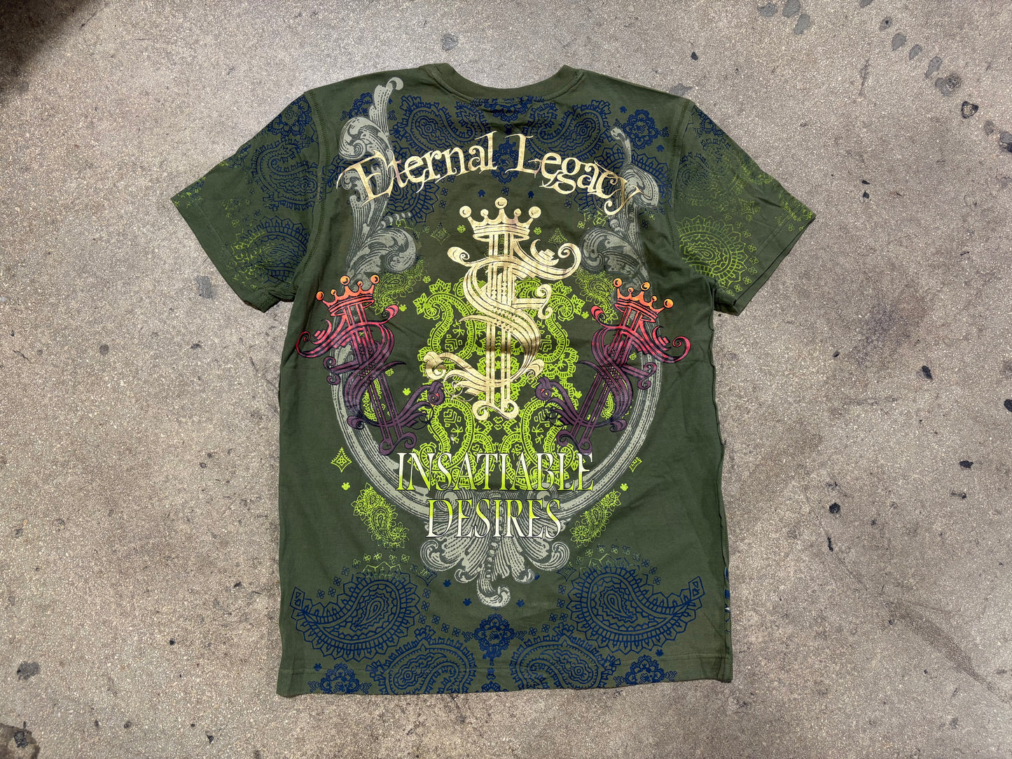 Raw Blue Eternal Legacy Tattoo Tee - Green Size XL