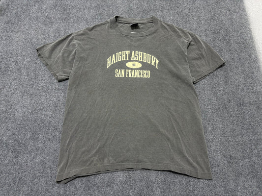 Haight Ashbury San Francisco Tee - Faded Grey Size Large