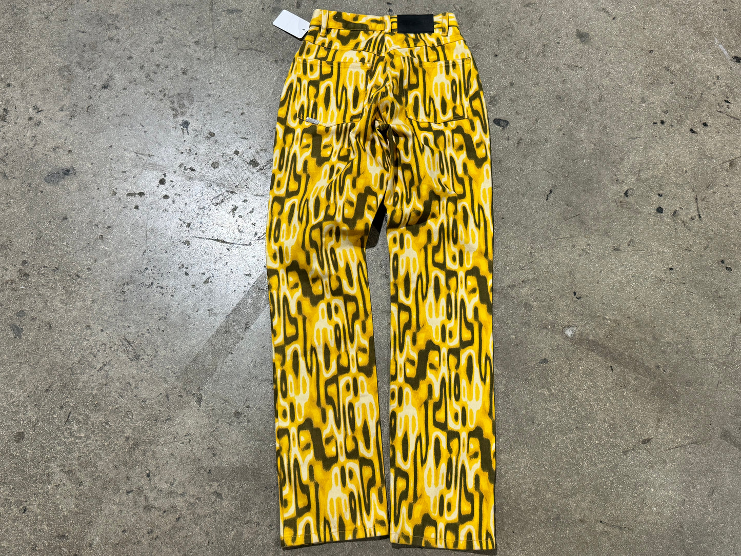 Womens Mecca Abstract Denim - Yellow/Brown Size 0