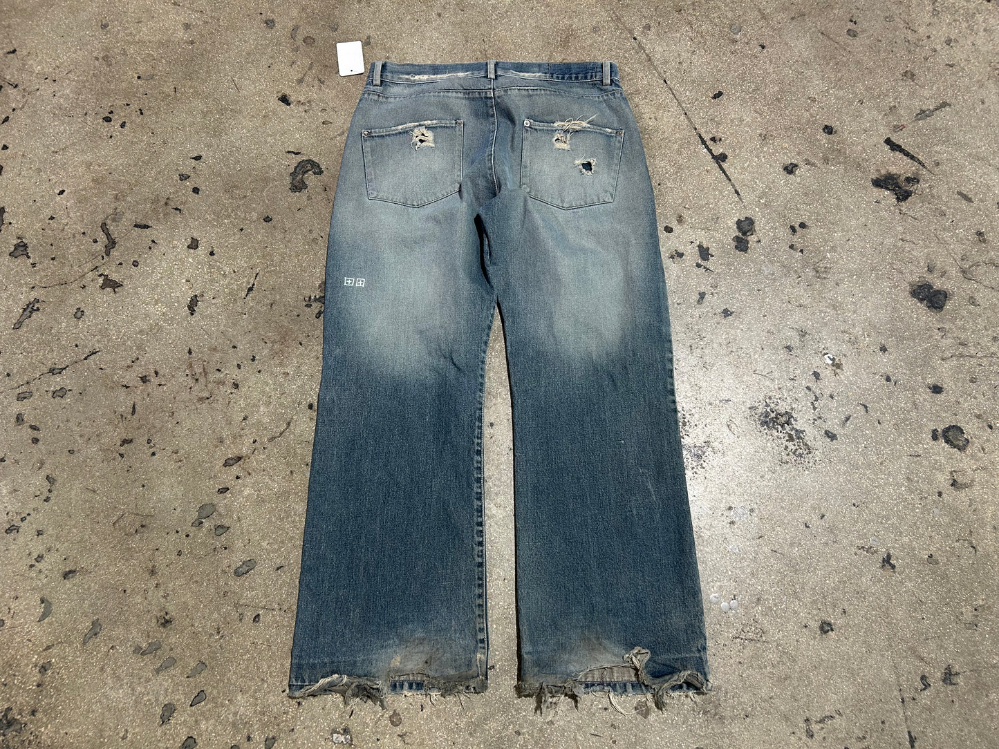 Subi Distressed Baggy Jeans - Blue Size 36