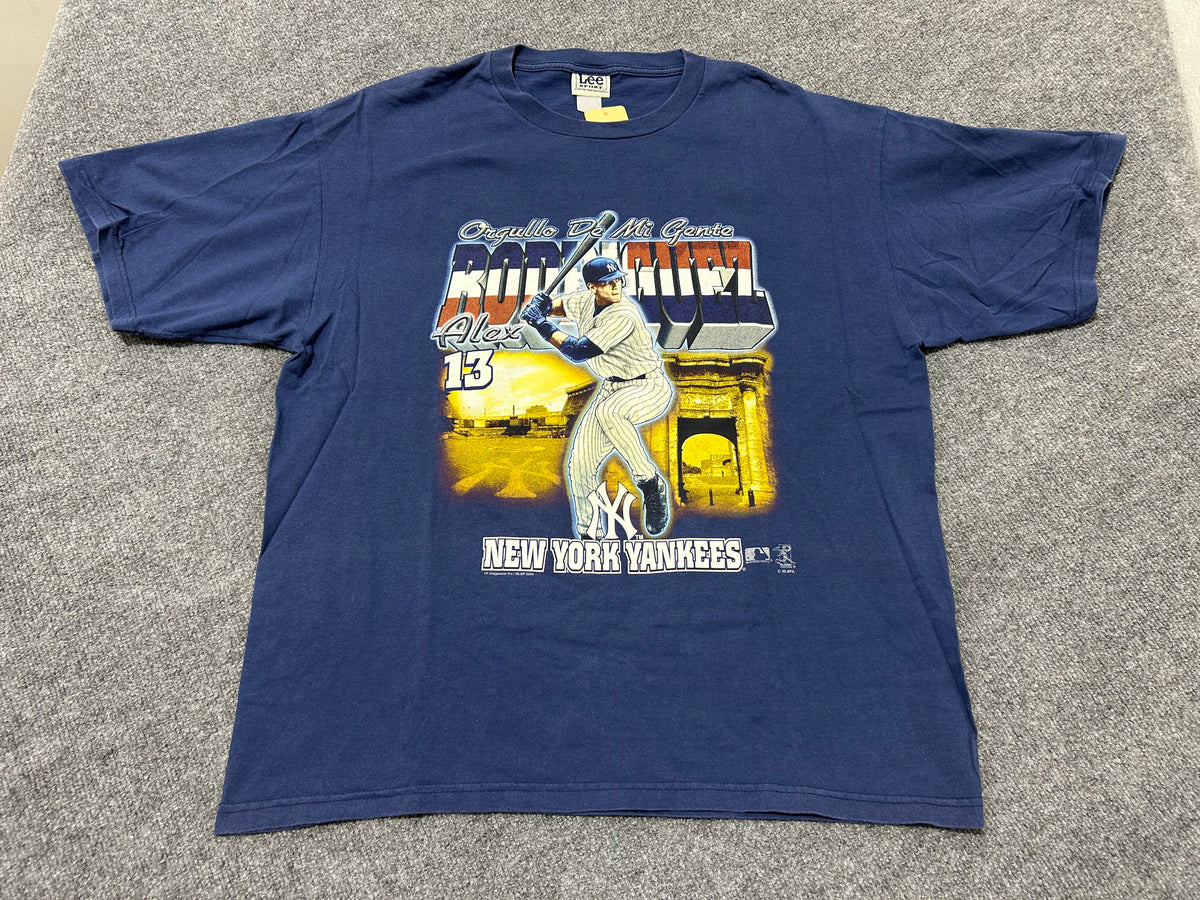2004 Alex Rodriguez Dominican Tee - Navy Size XXL