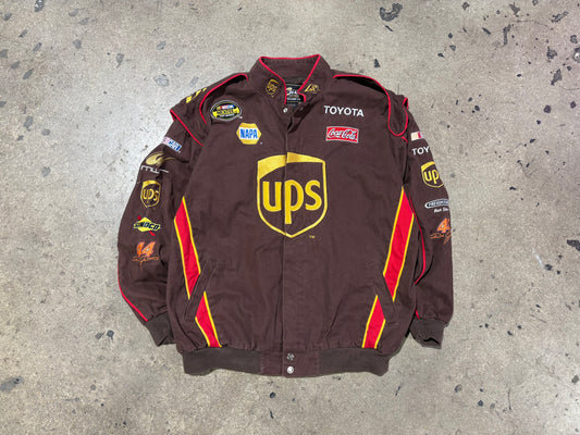 NASCAR UPS Toyota Racing Jacket - Brown Size XXL
