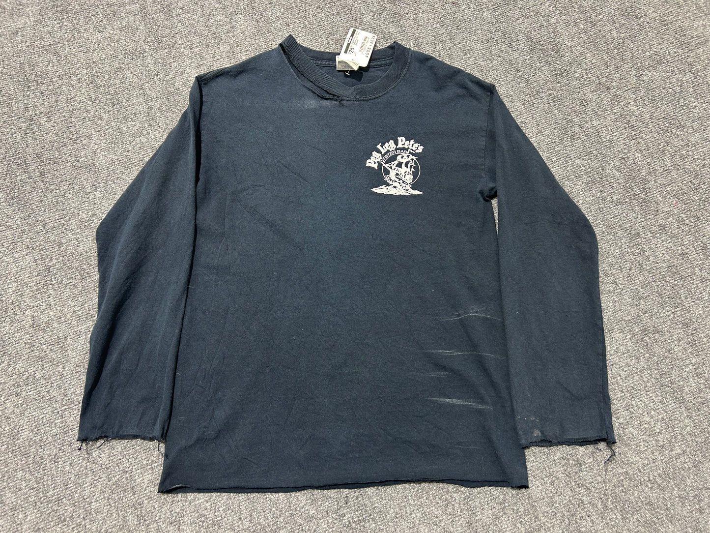 Peg Leg Pete's Oyster Bar Longsleeve Tee - Black Size Small