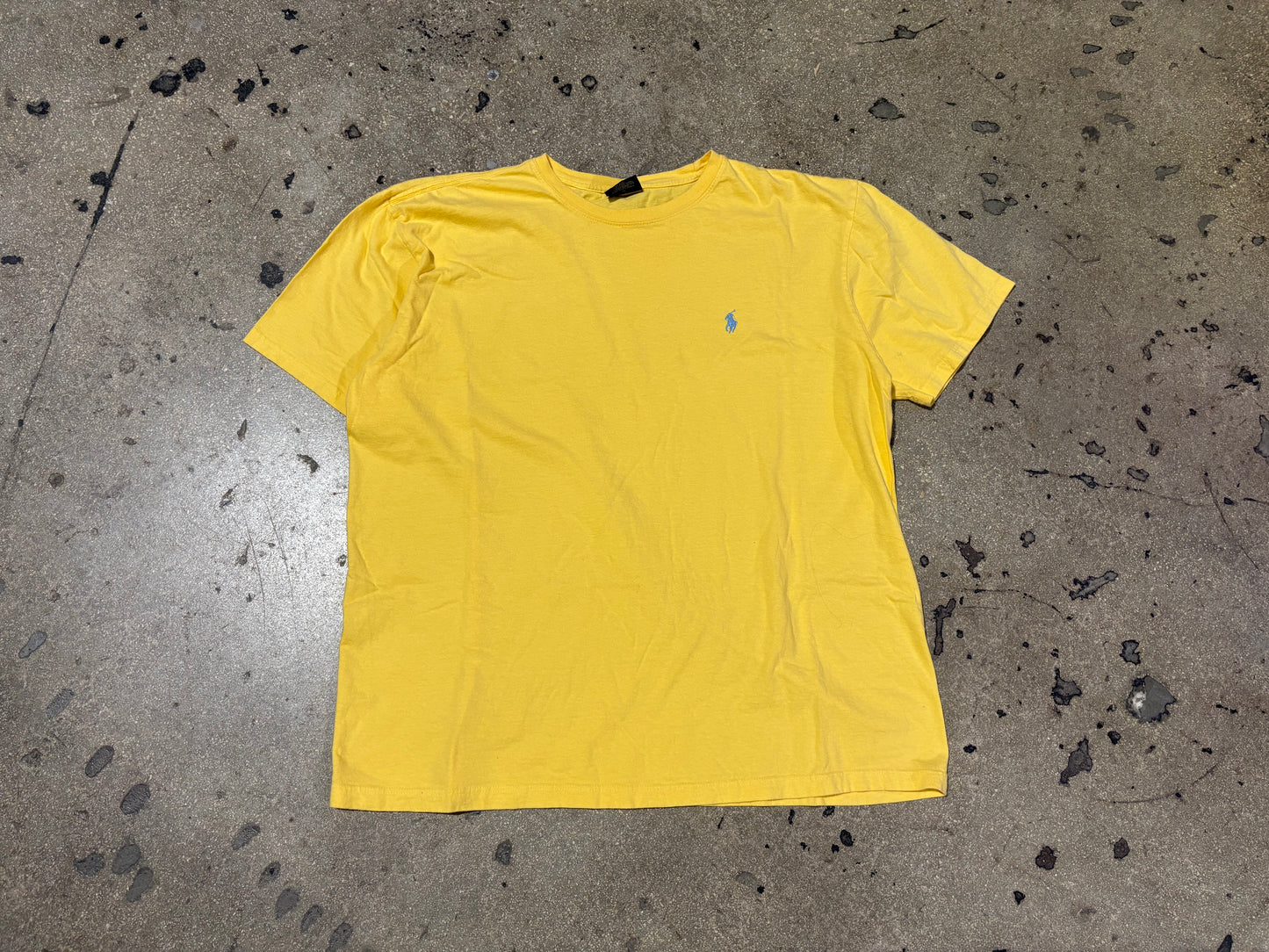 Polo Ralph Lauren Chest Logo Tee - Yellow Size Large