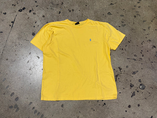 Polo Ralph Lauren Chest Logo Tee - Yellow Size Large