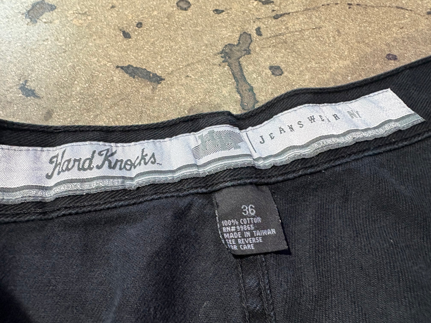 Hardknocks Baggy Wide Leg Jeans - Black Size 36