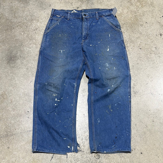 Carhartt Carpenter Denim Jeans - Blue Size 35x32