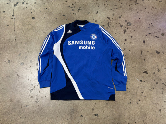 Adidas Chelsea Samsung Mobile Warm Up Long Sleeve - Blue Size XL