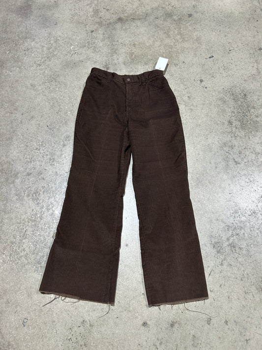 Womens 70s Levis Corduroy Pants - Brown Size 12