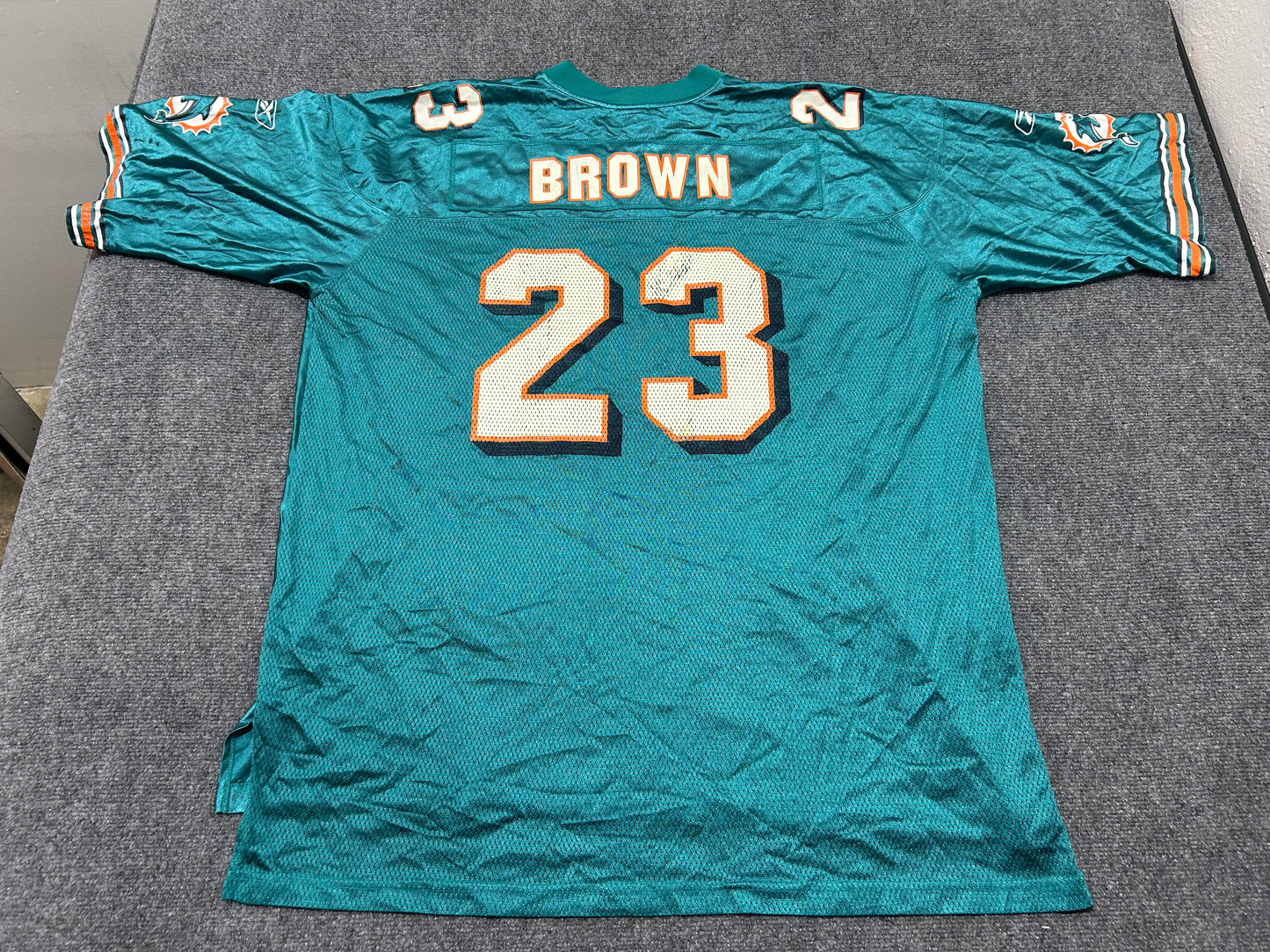 Miami Dolphins Ronnie Brown Football Jersey #23 - Teal Size XXL(con)