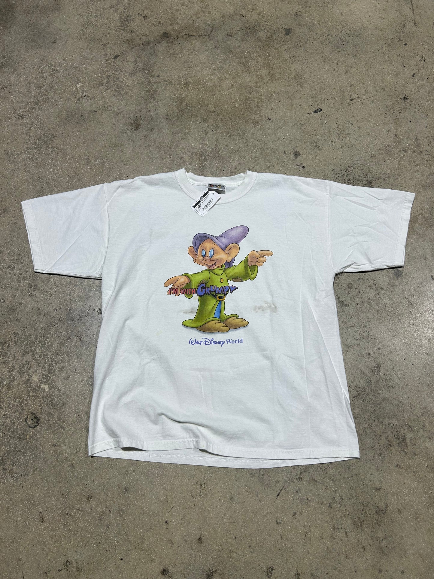 Im With Grumpy Disney Tee - White Size XL