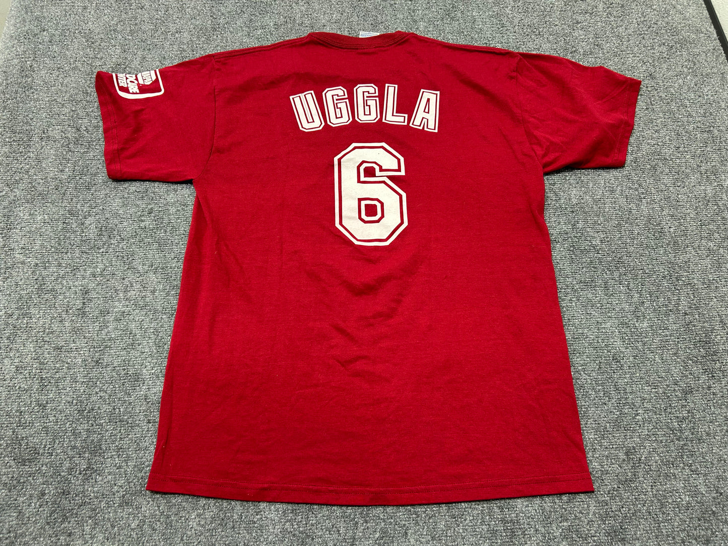 Florida Marlins Ladies Night Dan Uggla Tee - Red Size Large (con)