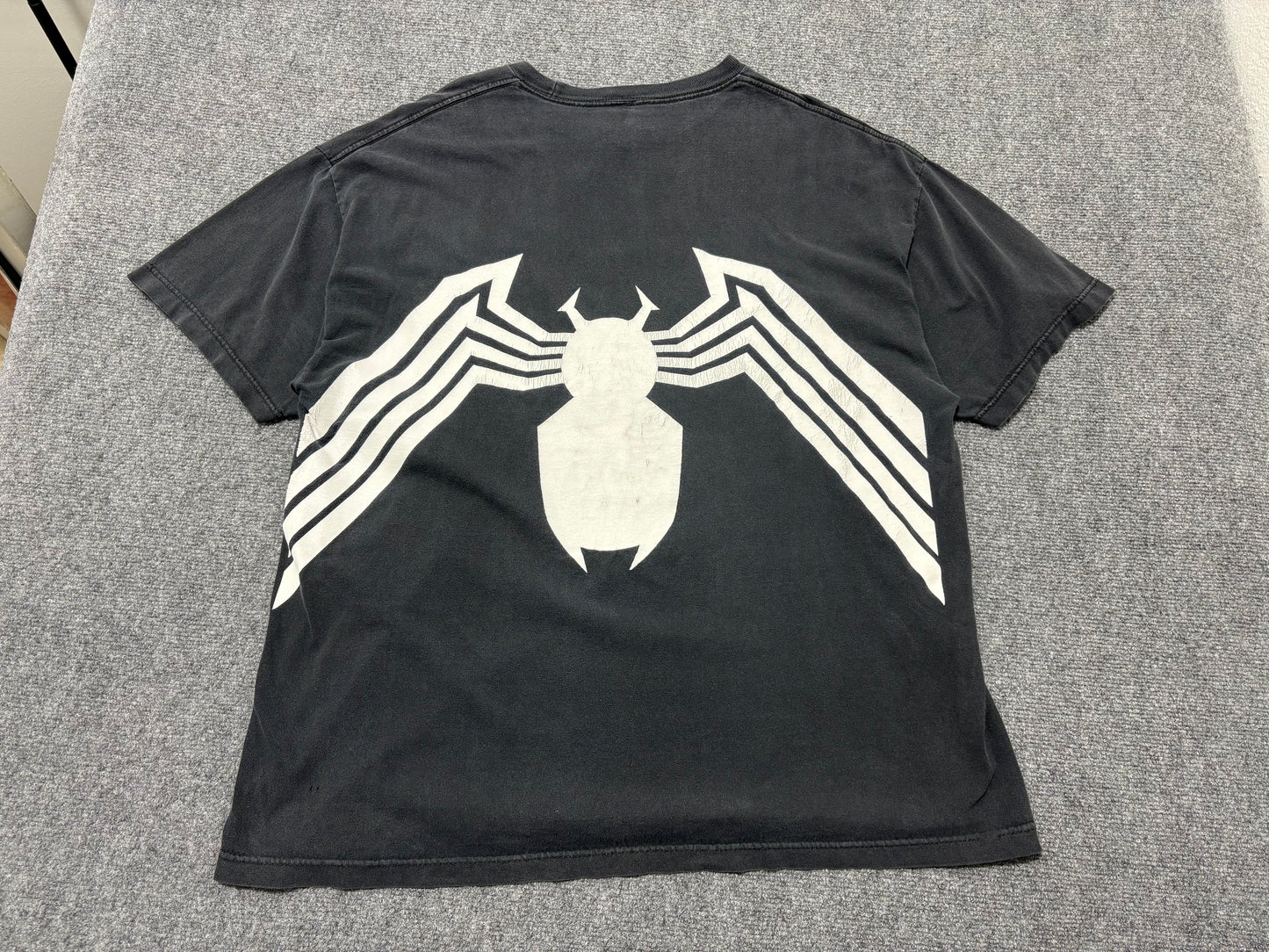 Marvel Venom Logo Tee - Faded Black Size XXL