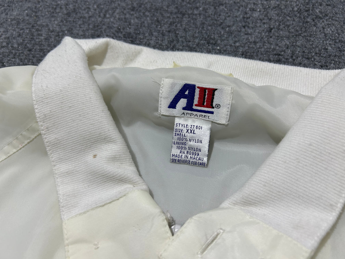 Florida Marlins Nylon Found Club Jacket - White Size XXL